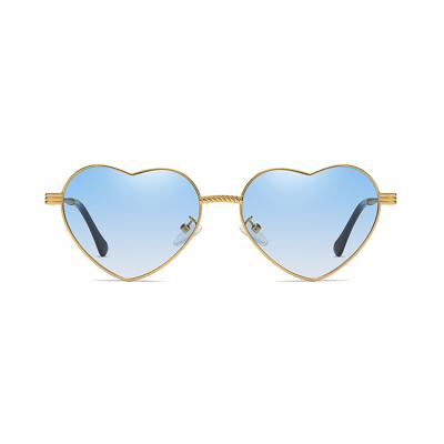 China Fashion Sunglasses Metal Sunglasses New Love Ocean Lens Sunglasses Unisex Sunglasses for sale