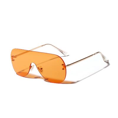 China One Piece Fashion Sun Glasses Lens Rimless Sunglasses For Men Women Wholesale Sun Glasses for sale