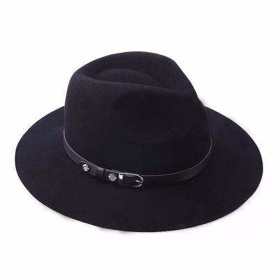 China New Fall Winter UK Image Maker Retro Fedora Hat Unisex Pure Wool Wide Brimmed Wool for sale