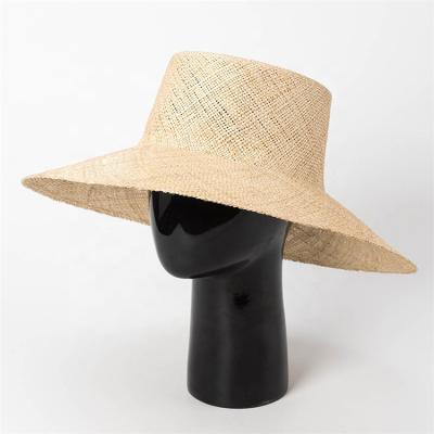 China Big Brim Girls Wide Brim Visor Sun Hat Ladies Beach Hat Plain Bao Straw Sun Hat for sale