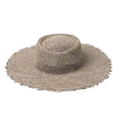 China Plant Plankton Wide Straw Hat Beach Straw Hat Brim Large Brim Summer Sun Hat Women for sale