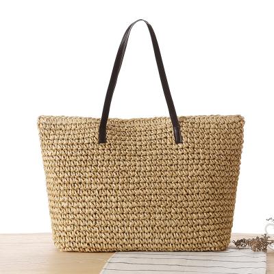 China Fashion Wholesale Cheap Summer Outdoor Casual Women Lady Handbags Ladies Hand Made Paper Straw Beach Tote Bags for sale