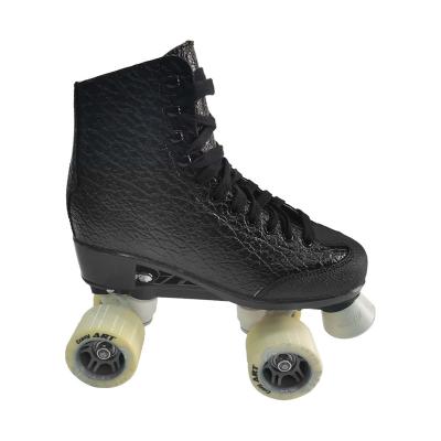 China Free Logo Customization Plastic Frame Sumelon Leather Roller Skates for sale