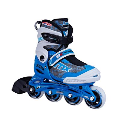 China MX S100 Semi Soft Breathable Plastic Junior Inline Skates Camouflage Printed Design for sale