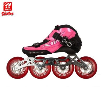 China Customized Design Aluminum Patines In Black Roller Shoes Protector Sets Freestyle Capricorn Ladies Skates Track For Short for sale