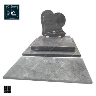 China Cheap Minimalist Blue Orion Fonce Headstone Granite Mass Granite Headstone And Monuments Granite Heart Monument for sale