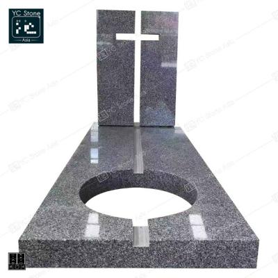 China EUROPEAN Granite Headstone Cheapest Poland Granite Headstone Romania G664 Granite Memorial Cross Monumnent for sale