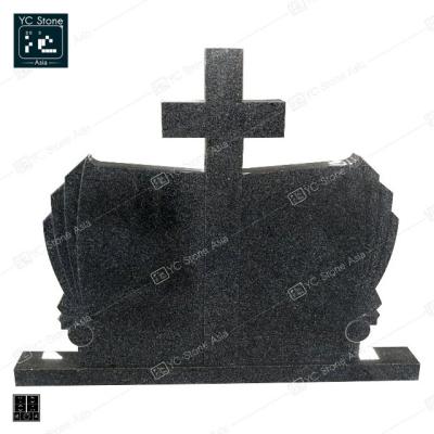 China Cheap Granite Monument Style Poland EUROPEAN Vietnam Headstone Romania Cross Memorial Headstone For Cemetery for sale