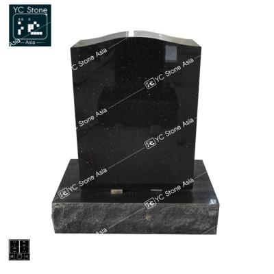 China Cheap Straight Gravetone Galaxy Granite Headstone Modern Black Headstone Granite Headstone Monument for sale