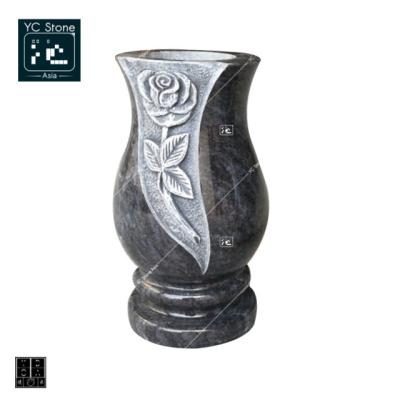 China Modern YC ASIA STONE: Specific European Brasilia Granite on demandCemetery Granite Cut Flower Vase for sale