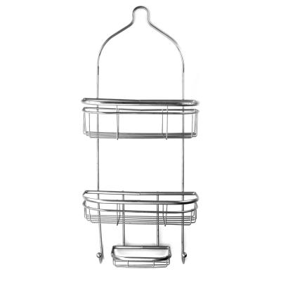 China Sustainable Hot Selling Products Bathroom Shower Caddy Shelf Stainless Steel 3 Tier Wire Locker Corner Shower Hanging Trolley for sale