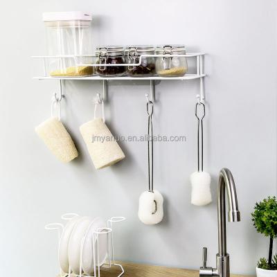 China Wall Mounted Storage Rack Kitchen Wall Hanging Single Layer Rack for sale