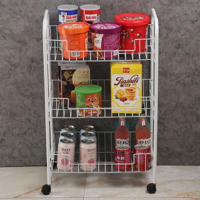 China Hot Selling Viable 3 Layers Kitchen Storage Trolley Storage Organizer Kitchen Storage Shelves for sale