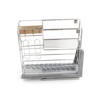 China Sustainable New Design Bathroom Kitchen Rack 304 Stainless Steel Rack White Kitchen Storage for sale