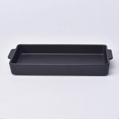 China Durable Rectangle Color Matte Bakeware Custom Non Stick Porcelain Molds For Restaurant for sale