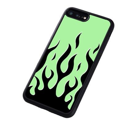 China 100% Eco-friendly Flame Fashion Green TPU Soft Silicone Rubber Phone Cases Covers For iPhone 12 7 8 Plus X Pro XR SE2020 Max Xs 11 Cases for sale