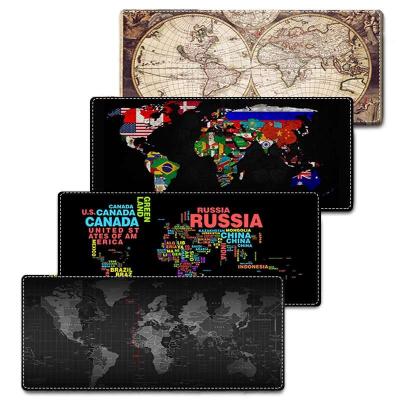 China Large Gaming Mouse Pad World Map Computer Mousepad Mat Office Desk Mat Keyboard Protective Mouse Pad Eco-friendly Large Gamer Mousepad For Gaming for sale