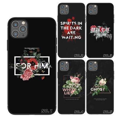 China 100% Eco-friendly Phone Cases Fashion Flowers And Texts Combo With Sublimation Phone Case For iPhone 6 6s 7 8 X XR Xs 12 11 11Pro Max 11Pro Max Case for sale