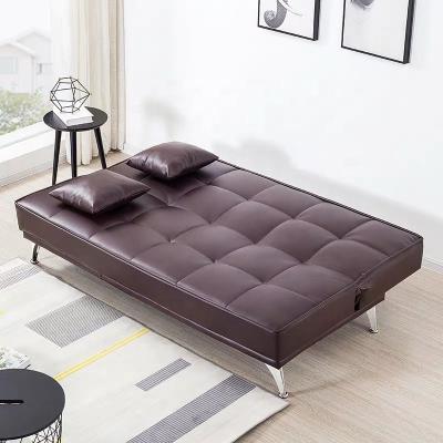 China (Size) Home Office Furniture Adjustable Folding Up Wooden Frame Functional Leather Or Canvas Covers Stackable Sofa Bed for sale