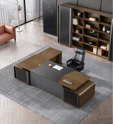 China Factory Extendable Luxury Special Veneer Office Furniture Modern Wooden Executive Desk 240_320cm for sale