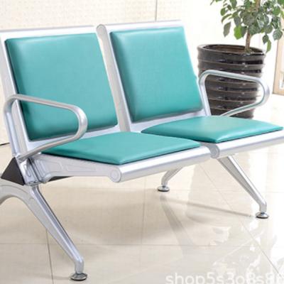 China 2021 Contemporary Black Green PU Foam Aluminum Seat Hospital Waiting Room Chair 03 Silver Red for sale