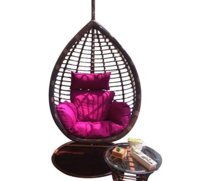 China Strong Swing Seat Wholesale Cheaper Balcony And Garden / Patio Rattan Swings Hanging Drop Shaped Lounge Chair for sale