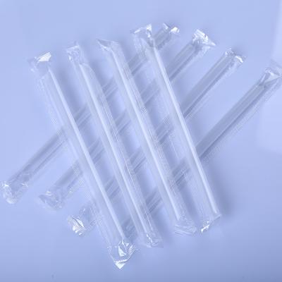 China Contemporary Transparent Plastic Wrap PP Straw For Milk Tea Straw for sale