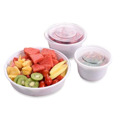 China Food Grade Plastic Disposable Salad Bowl With Lids for sale