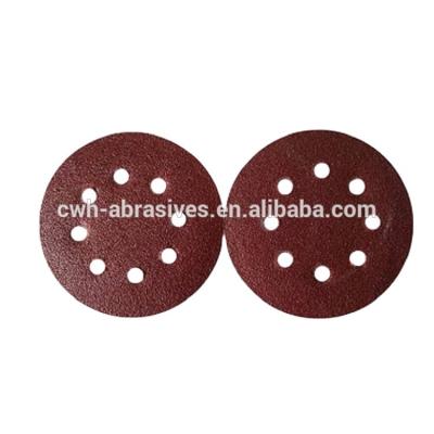 China Machine-accessories 125mm hook and loop sandpaper sand abrasive disc for sanding with grit machine-accessories for sale