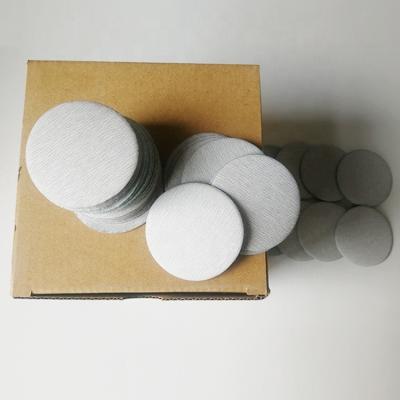 China Automotive 2 Inch Sandpaper Abrasive Sanding White Disc Papers for sale