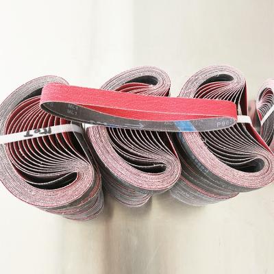 China Ceramic Low Consumption Polishing Ceramic Abrasive 20*520mm Belt Sanding Paper for sale