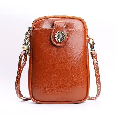 China 2021 Other Popular Eurpo RFID Leather Women Cross - Body Bag Mobile Phone Purse Ladies Leather Wallet With Shoulder for sale