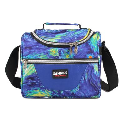 China Large Picnic Lunch Box Insulated Lunch Bag Cooler Tote Bag For Men Adult Women Kids Double Deck Cooler For Office School Picnic for sale