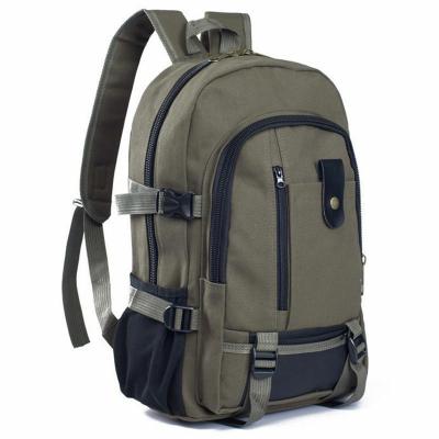 China With USB Bookbag Mens Vintage Canvas Rucksack Travel Backpack Sports Satchel Outdoor Camping Hiking School Bag for sale