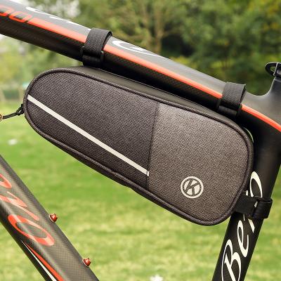 China New Polyeaster Large Capacity Bicycle Bag Waterproof Effect Bike Triangle Bag Bike Storage Bag Nylon Reflective Bicycle Accessories for sale