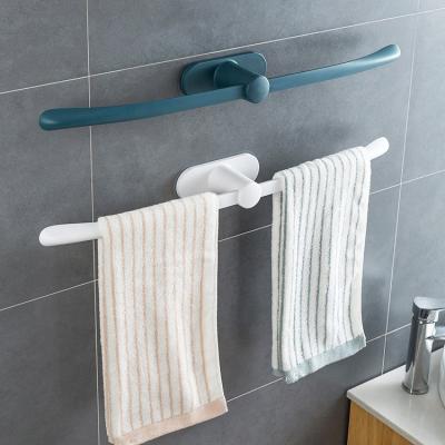 China Wall Mounted Simplicity Bath Towel Rack Bathroom Modern Towel Shelf Wall Mounted Slippers Rack Plastic Towel Rack Hanger for sale