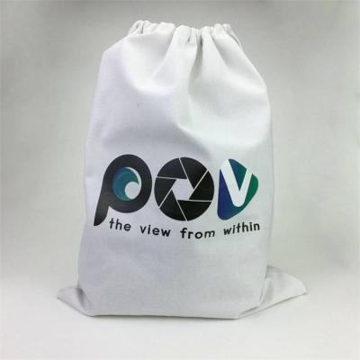 China Custom Canvas Cotton Drawstring Shoe Bag Gift Bag Dust Bags Covers Printed LOGO Wholesale Recyclable For Handbags for sale