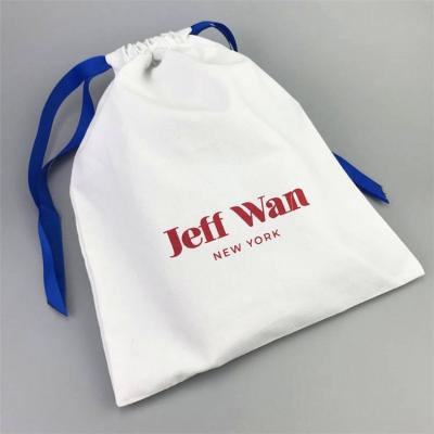 China Wholesale Gift Bag Cotton Canvas Dust Storage Jewelry Pouch Small Drawstring Bag With Logo for sale