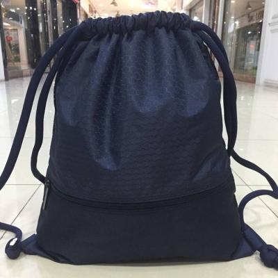 China Polyester customized promotional sublimation zipper polyester bag backpack drawstring bag school bag for sale