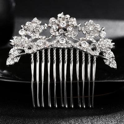 China HXC3851 Hot Selling Fashion Flower Hair Comb Bridal Crystal Hair Comb Wedding Hair Accessories for sale