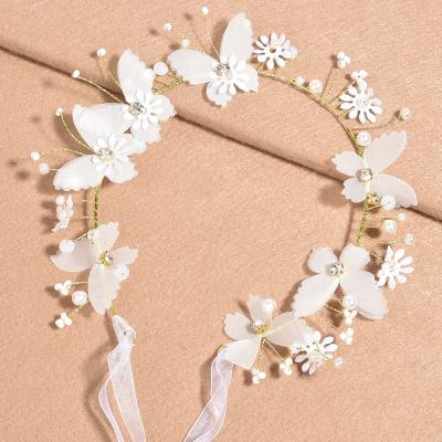 China New Design MH1328 Fashion Butterfly Handmade Headband Women Bridal Hairband Trendy Wedding Hair Accessories for sale