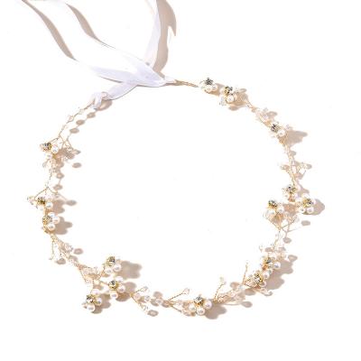 China MH1286 Fashion Handmade Beads Pearl Headband Women Bridal Headband Wedding Hair Accessories for sale