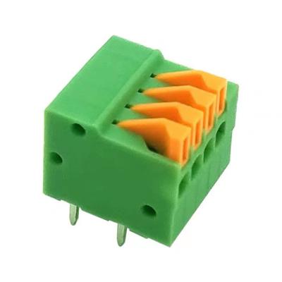 China Narrow Spacing 2.54 mm Screwless PCB Spring Terminal Block 150V 4A for sale