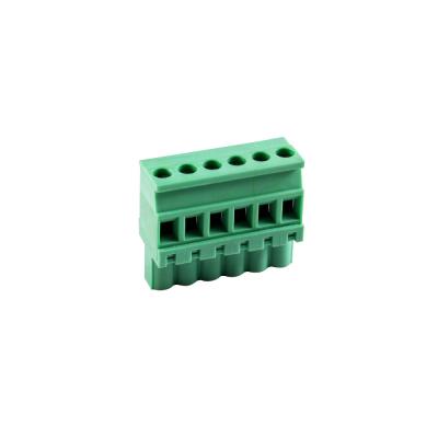 China 2-24 Poles 28-12AWG Plug In Terminal Block HQ2EDGKB-5.0/5.08mm for sale