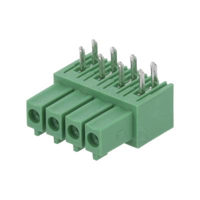 China Electric Pcb Pluggable Terminal Block Connector Green HQ15EDGA for sale