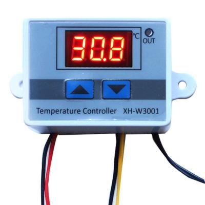 China 110V /220V W3001 Digital LED 10A Temperature Controller Thermostat Control Switch Probe XH-W3001 73mmX4mm Opening for sale