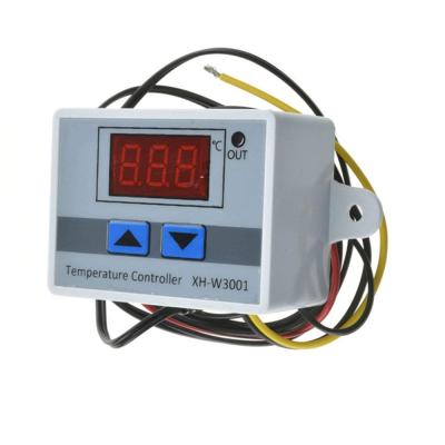 China Cheaper XH-W3001Temperature Controller Digital LED Thermometer Controller Switch Probe DC 12V Thermo Switch 73 mmX4mm Aperture for sale