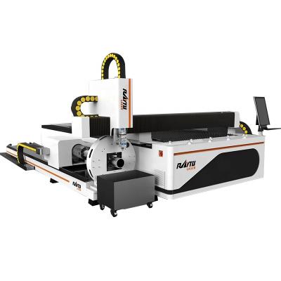 China Sheet and Pipe/Tube Laser Cutter CNC Programmable Fiber Laser Metal Plate Cutting Machine with Rotary Axis for sale