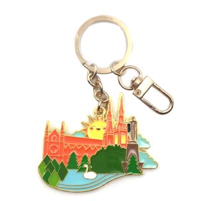 China Promotional Gifts Hot Selling Metal Color Key Chain Custom Style Fashion Non Fading Metal Key Chain for sale