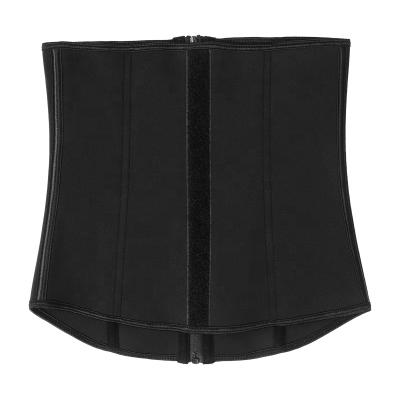 China Antibacterial Hot Selling 9 Double Strap Bone Steel Removable Band Zipper Neoprene Women Waist Trainer Antibacterial for sale